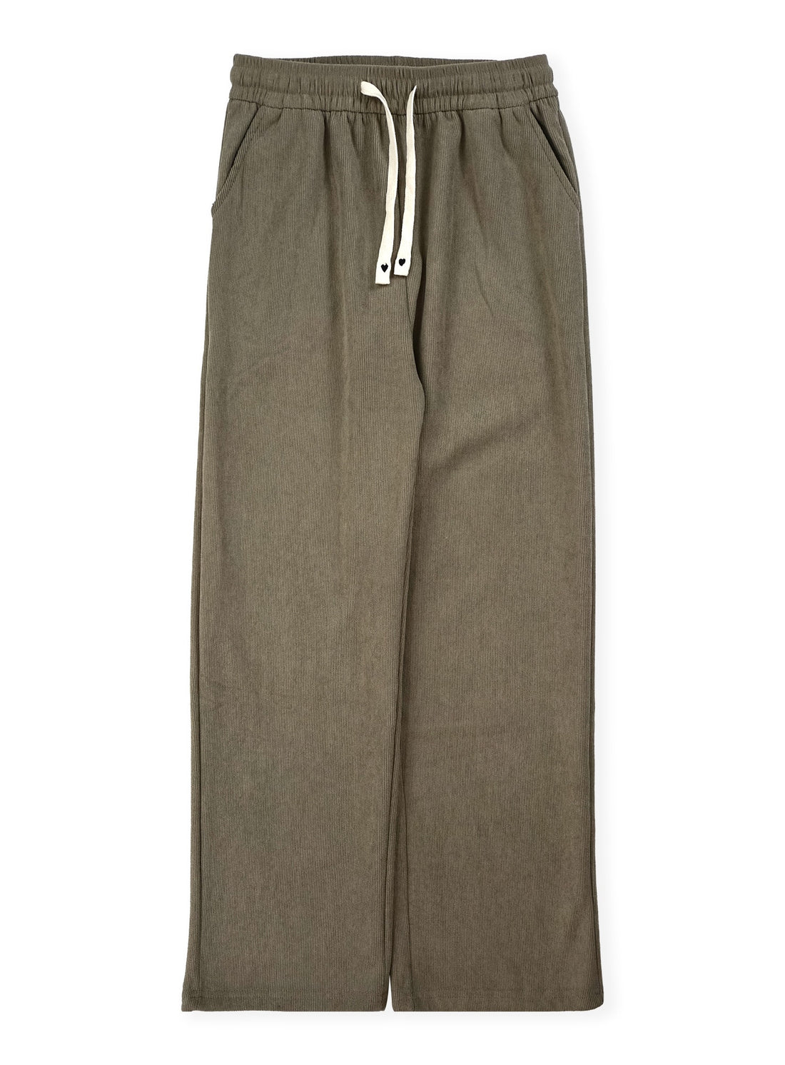 Pantalon de pana de pierna ancha para mujer #08