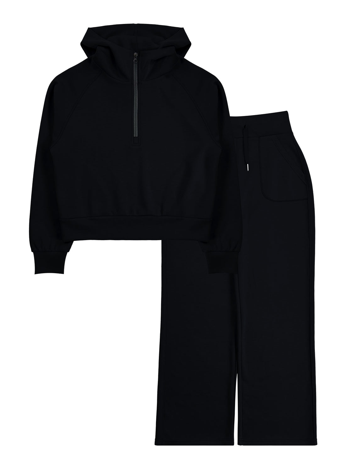 Conjunto de sudadera con capucha y pantalón ancho para mujer #23
