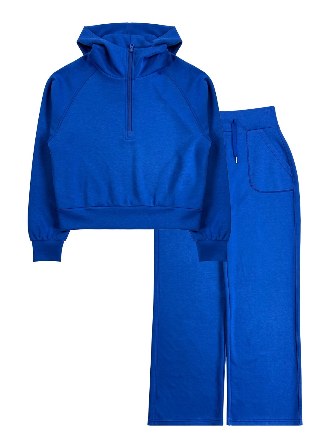 Conjunto de sudadera con capucha y pantalón ancho para mujer #23
