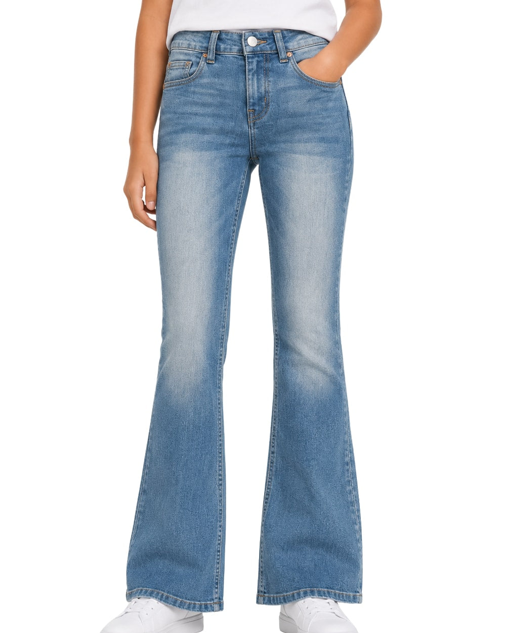 Niñas Jeans Skinny Deslavados #03