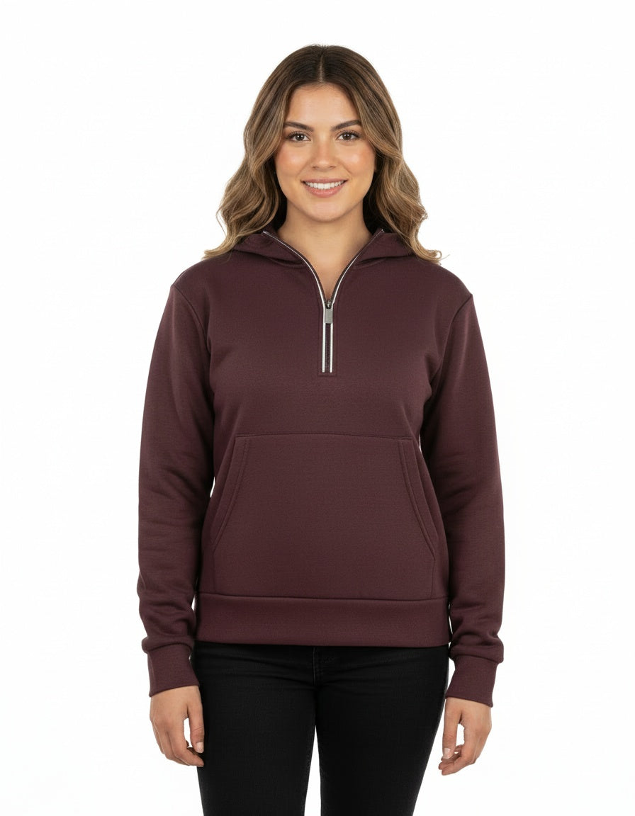 Sudadera con Capucha y Cierre 1/4 #09