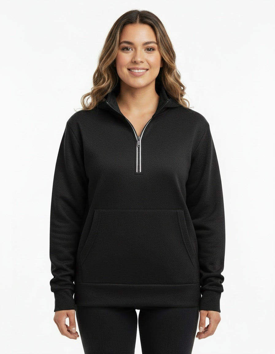 Sudadera con Capucha y Cierre 1/4 #09