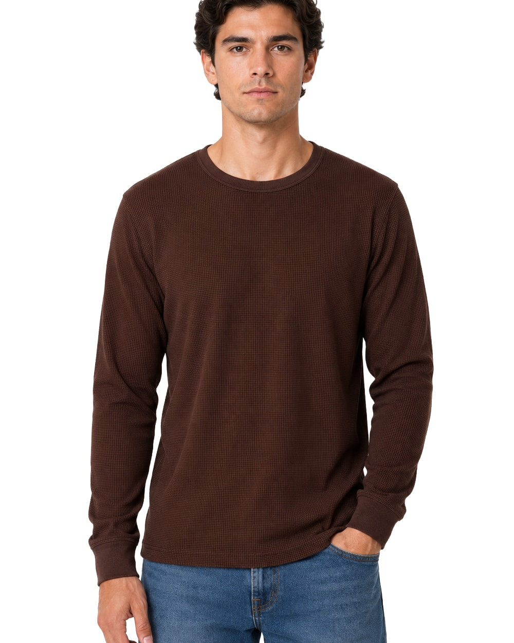 Hombre Playera Térmica Cuello Redondo #TH1