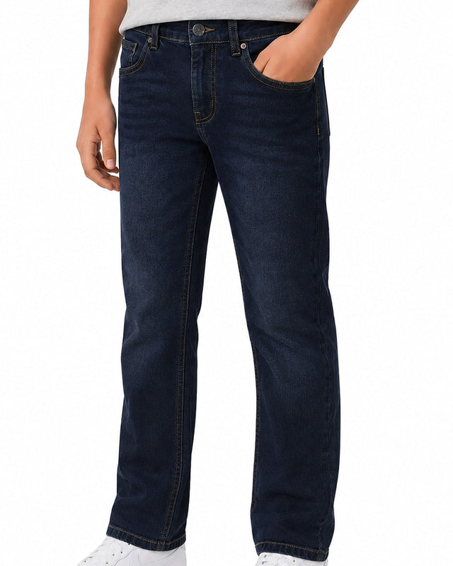 Niños Jeans Skinny Deslavados #303 Azul Marino Oscuro