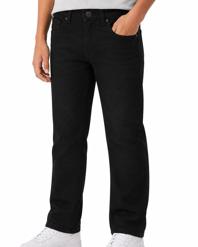 Niños Jeans Skinny Deslavados #304 Negro