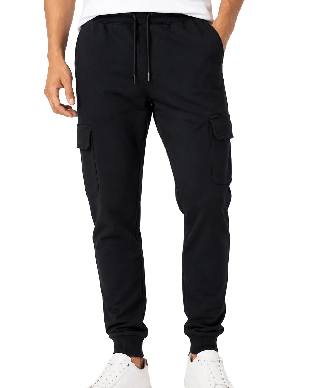 Hombre Pantalón Jogger Cargo de Felpa Ligera #04