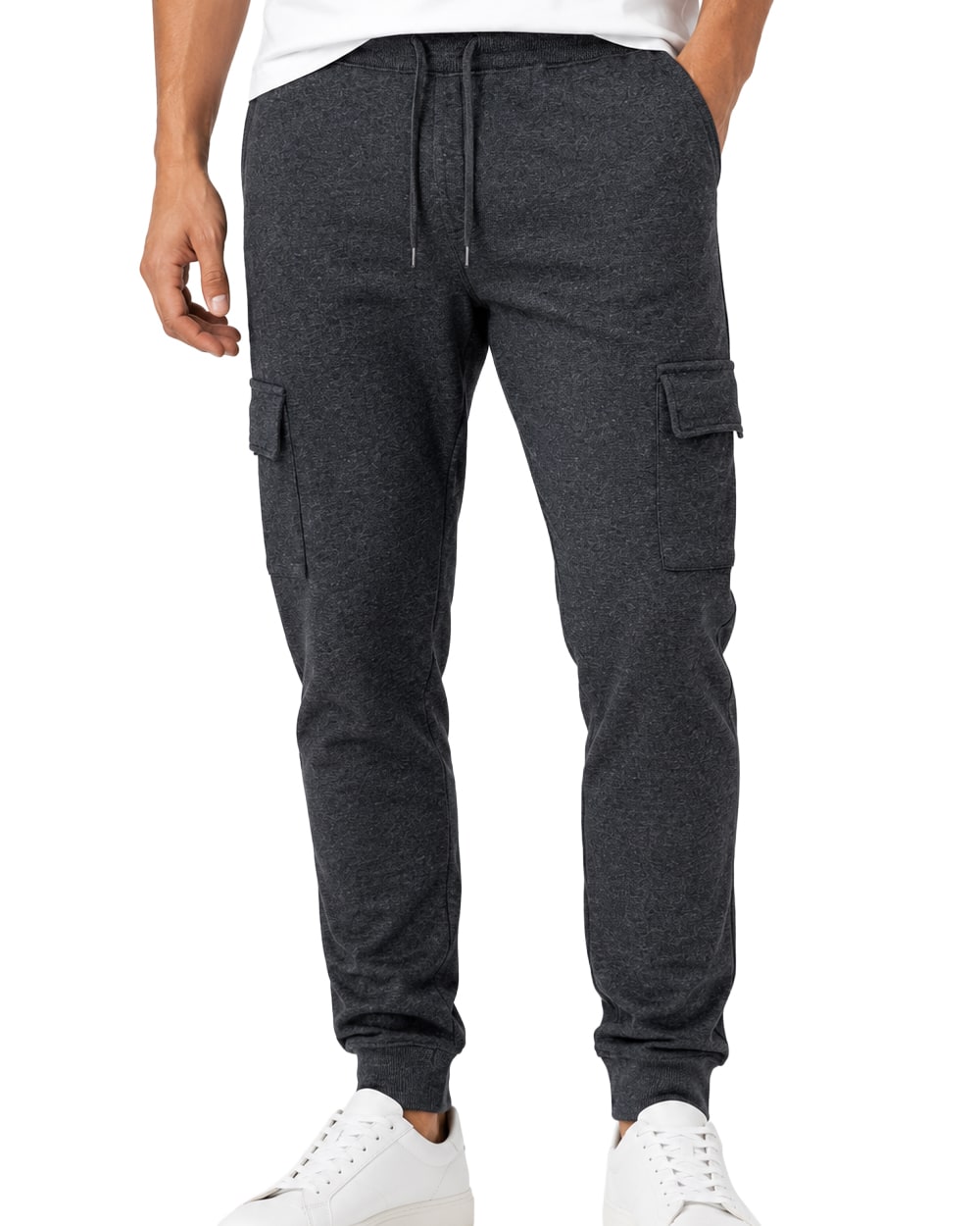 Hombre Pantalón Jogger Cargo de Felpa Ligera #04