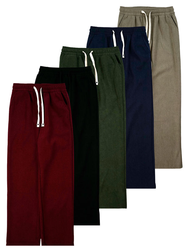 Pantalon de pana de pierna ancha para mujer #08