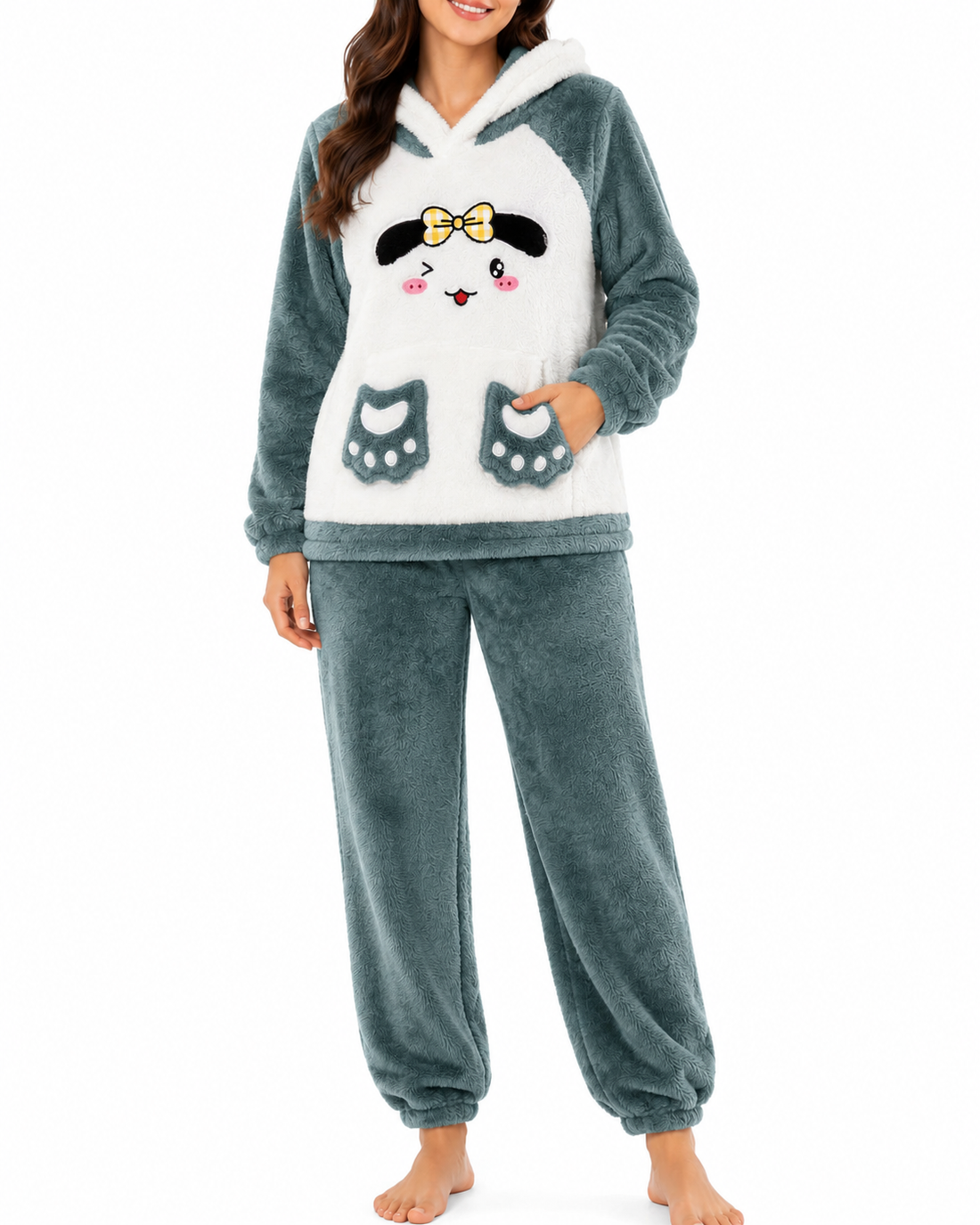 Mujer Conjunto de Micro Polar de 2 Piezas #713