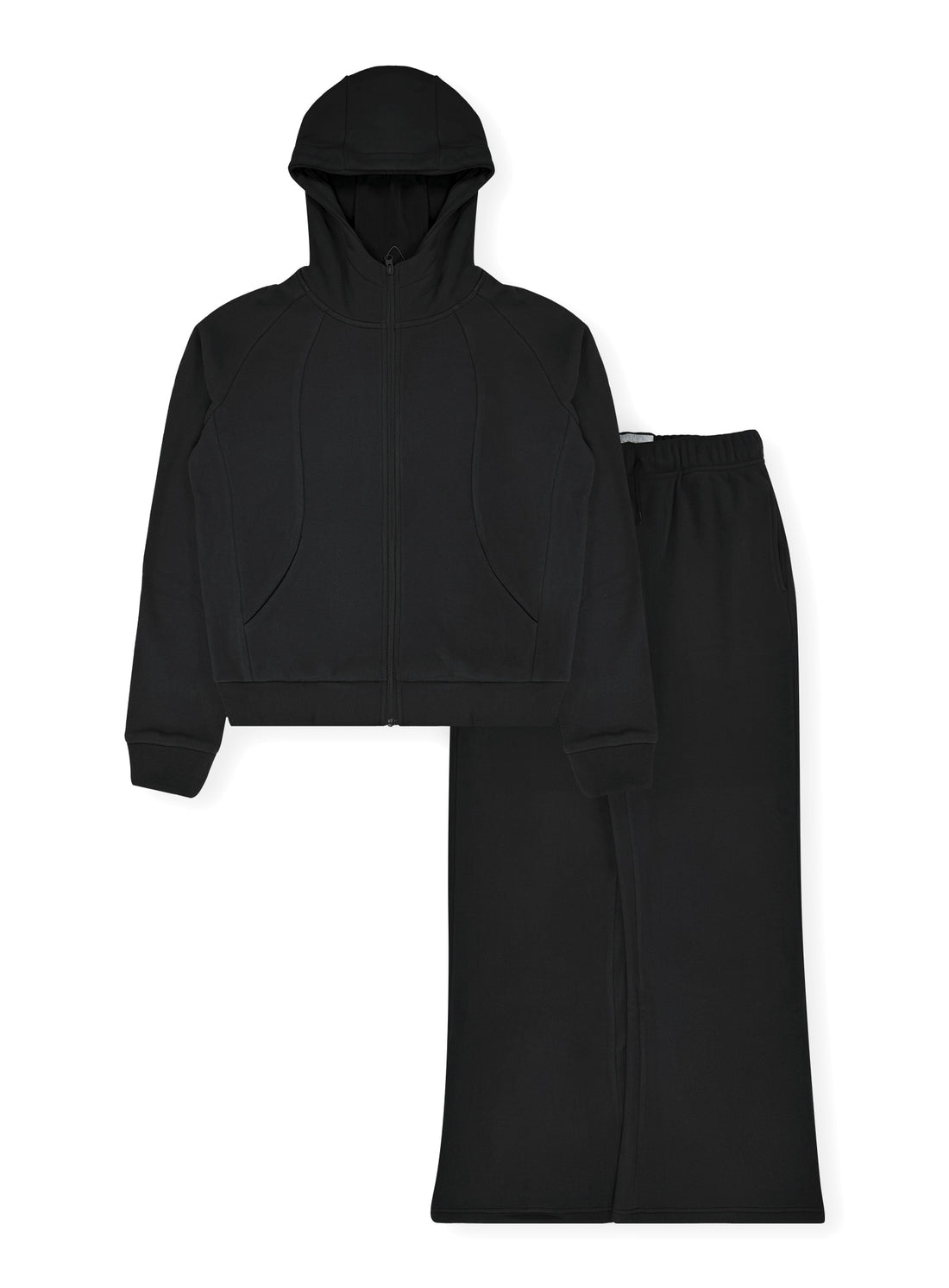 Conjunto de chaqueta con cremallera y pantalón ancho para mujer (12 pzas).
