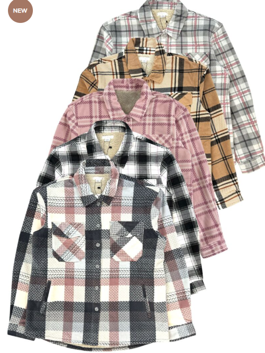Chaqueta de felpa con sherpa para mujer(12 unidades)