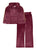 Conjunto de sudadera con capucha y pantalón ancho de terciopelo para mujer(24 piezas)
