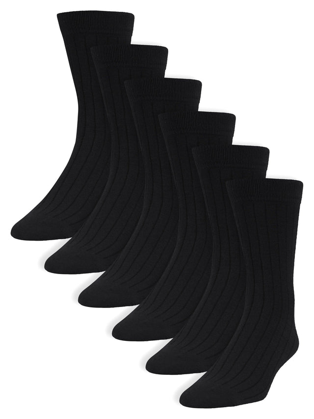 Negro Calcetines de Vestir (Docena)