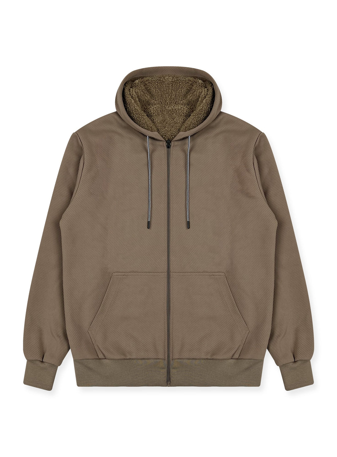 Sudadera Texturizada con Capucha Sherpa Hombre #105