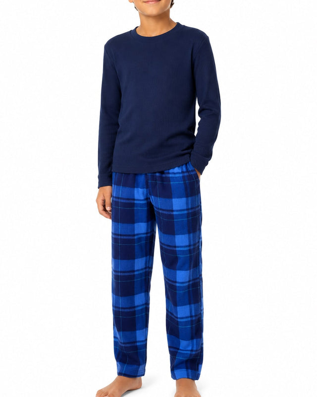 Niños Conjunto de Playera Térmica y Pantalón de Felpa #P19