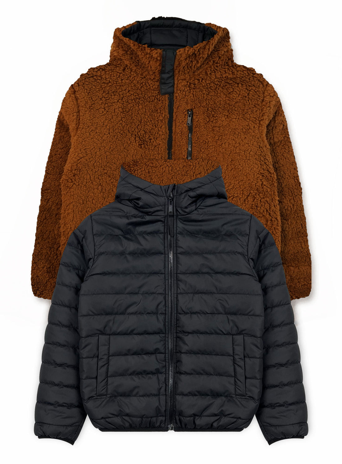 Chamarra con Forro Sherpa Reversible Niño #J94