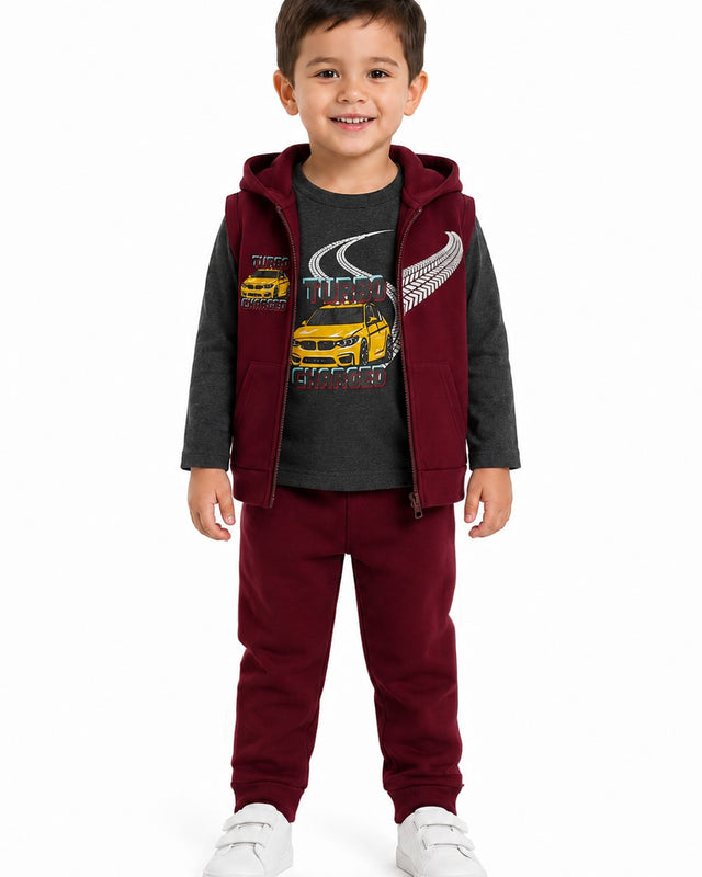 Niños Conjunto de Felpa de 3 Piezas #T14