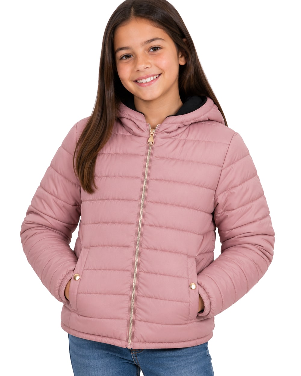 Girls' Reversible Jacket With Sherpa Lining #97-26