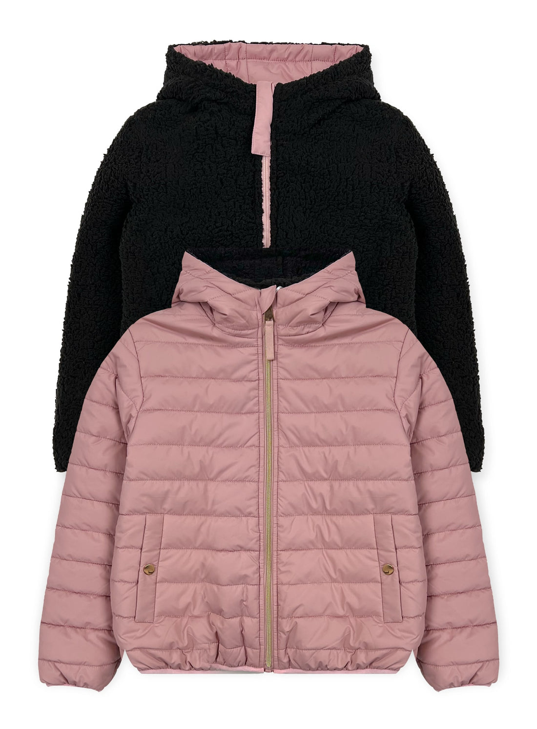 Chamarra Reversible con Sherpa Niña #J97