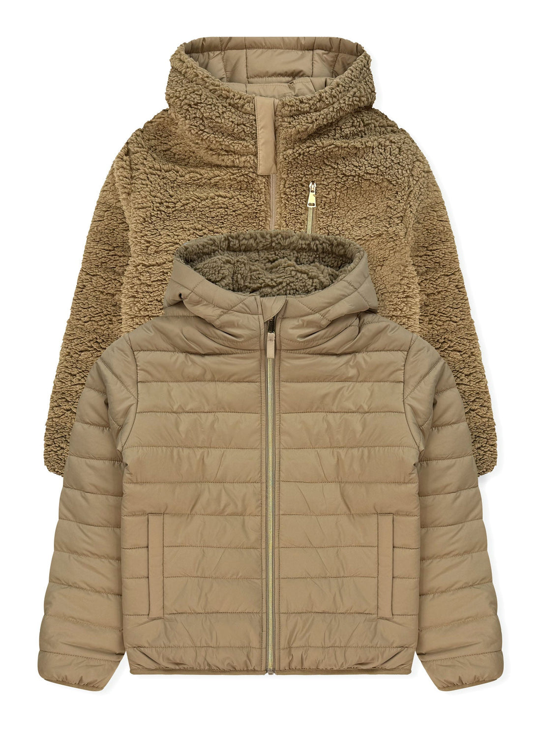 Niñas Chamarra Reversible con Forro de Sherpa #97