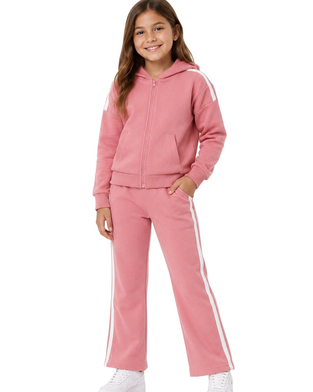 Niñas Conjunto de Sudadera con Capucha y Pantalón Deportivo #Q05