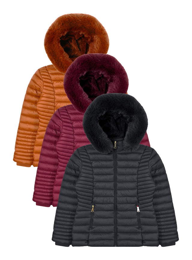 Chaqueta con Capucha Pelo Sintético #J25