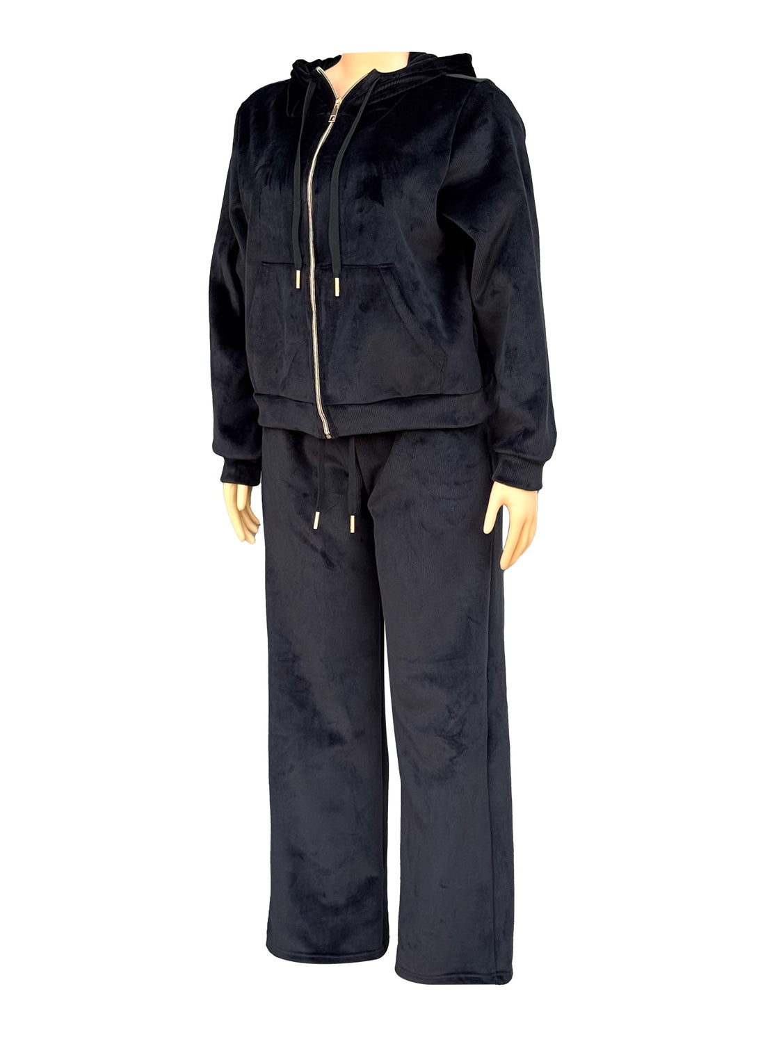 Conjunto de dos piezas de terciopelo para mujer(12 piezas)