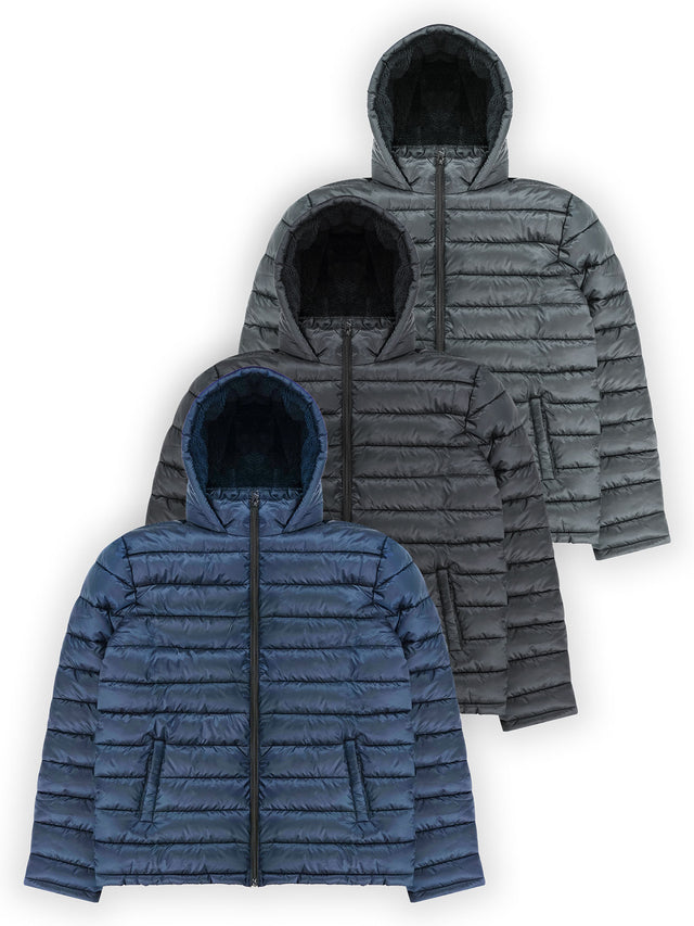 Chamarra alcolchonada con capucha para hombre J21-25