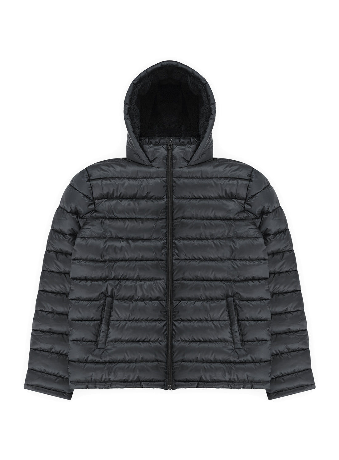 Chamarra alcolchonada con capucha para hombre J21-25