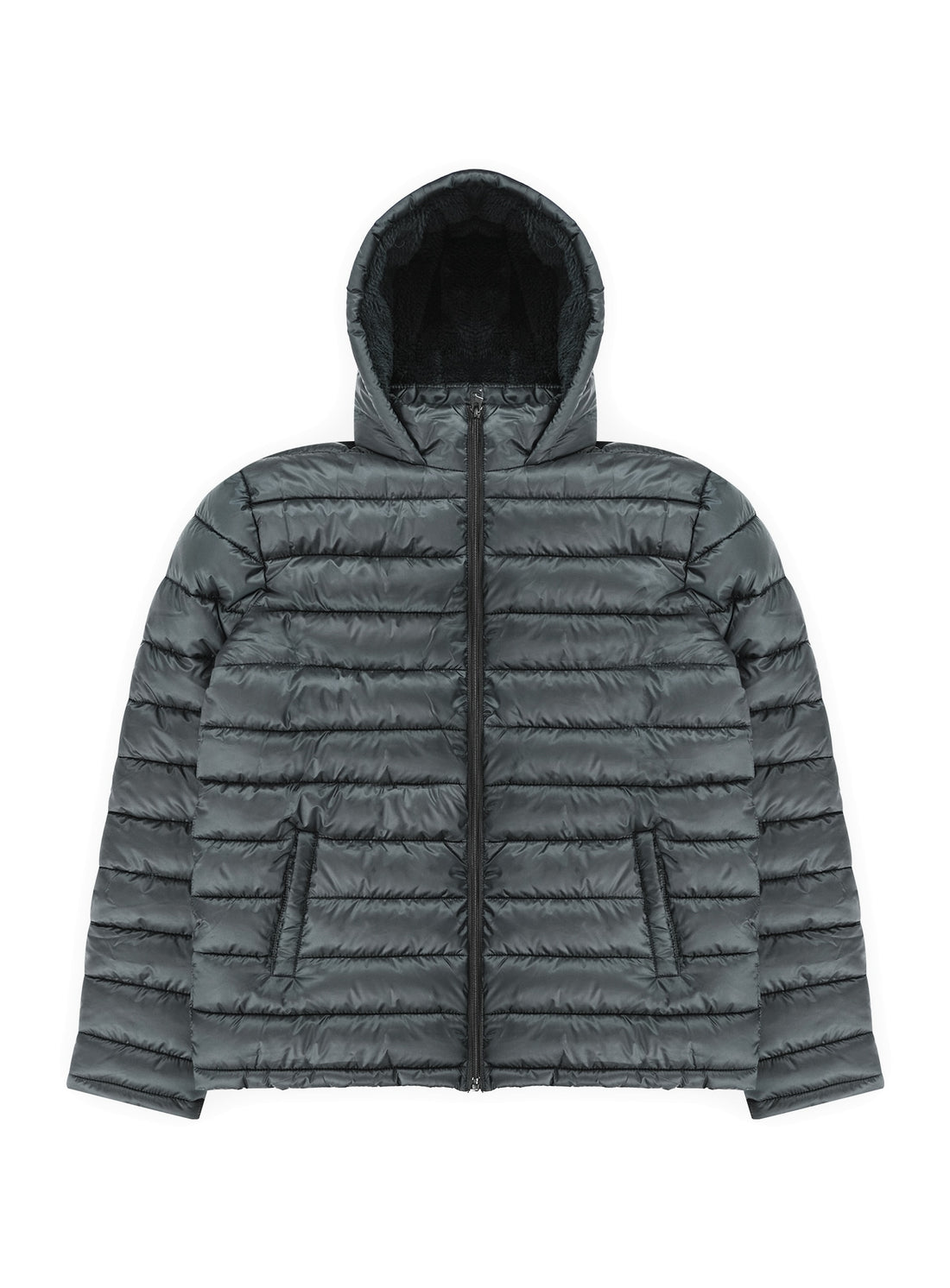 Chamarra alcolchonada con capucha para hombre J21-25