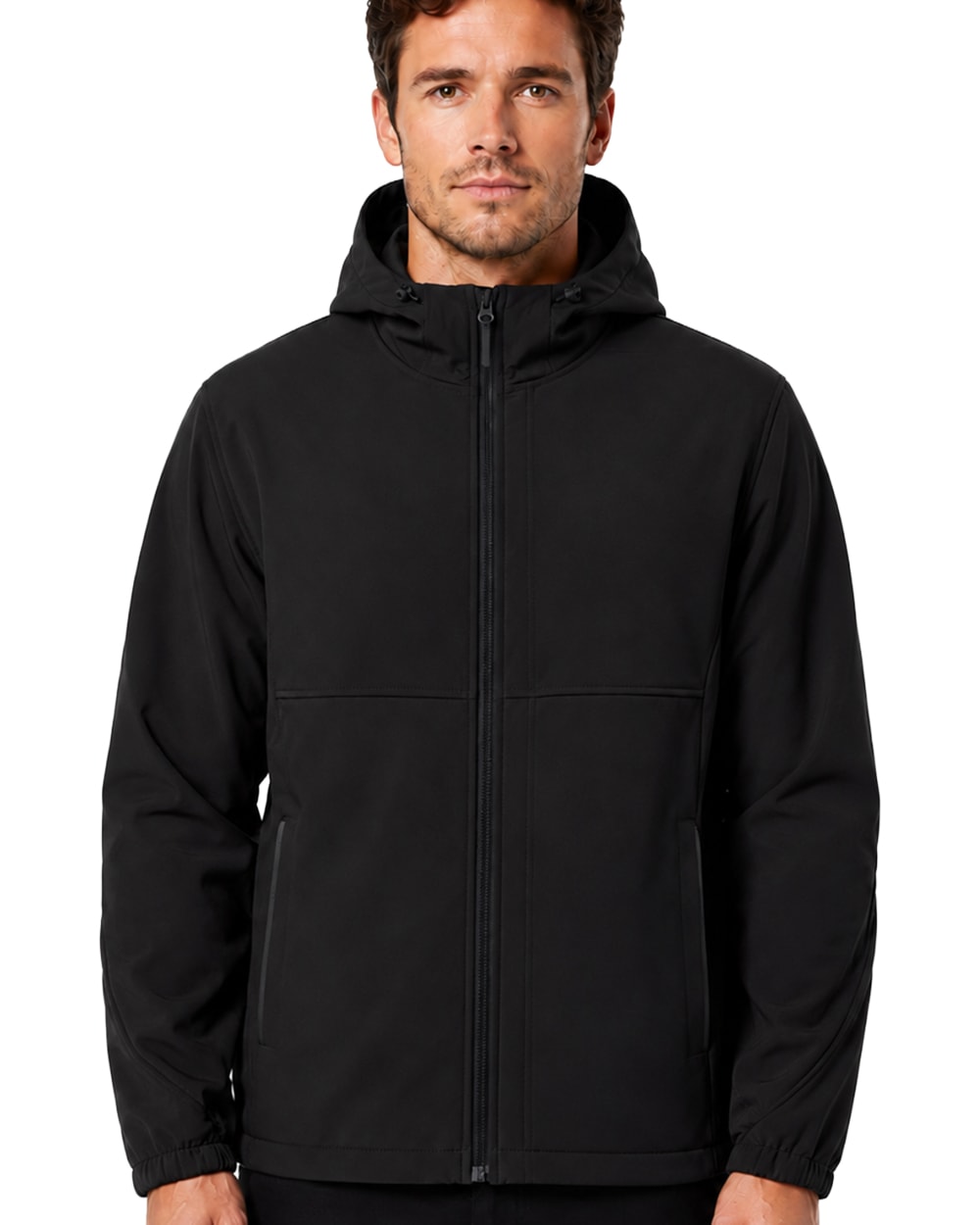 Hombre Chamarra Softshell con Capucha #K04