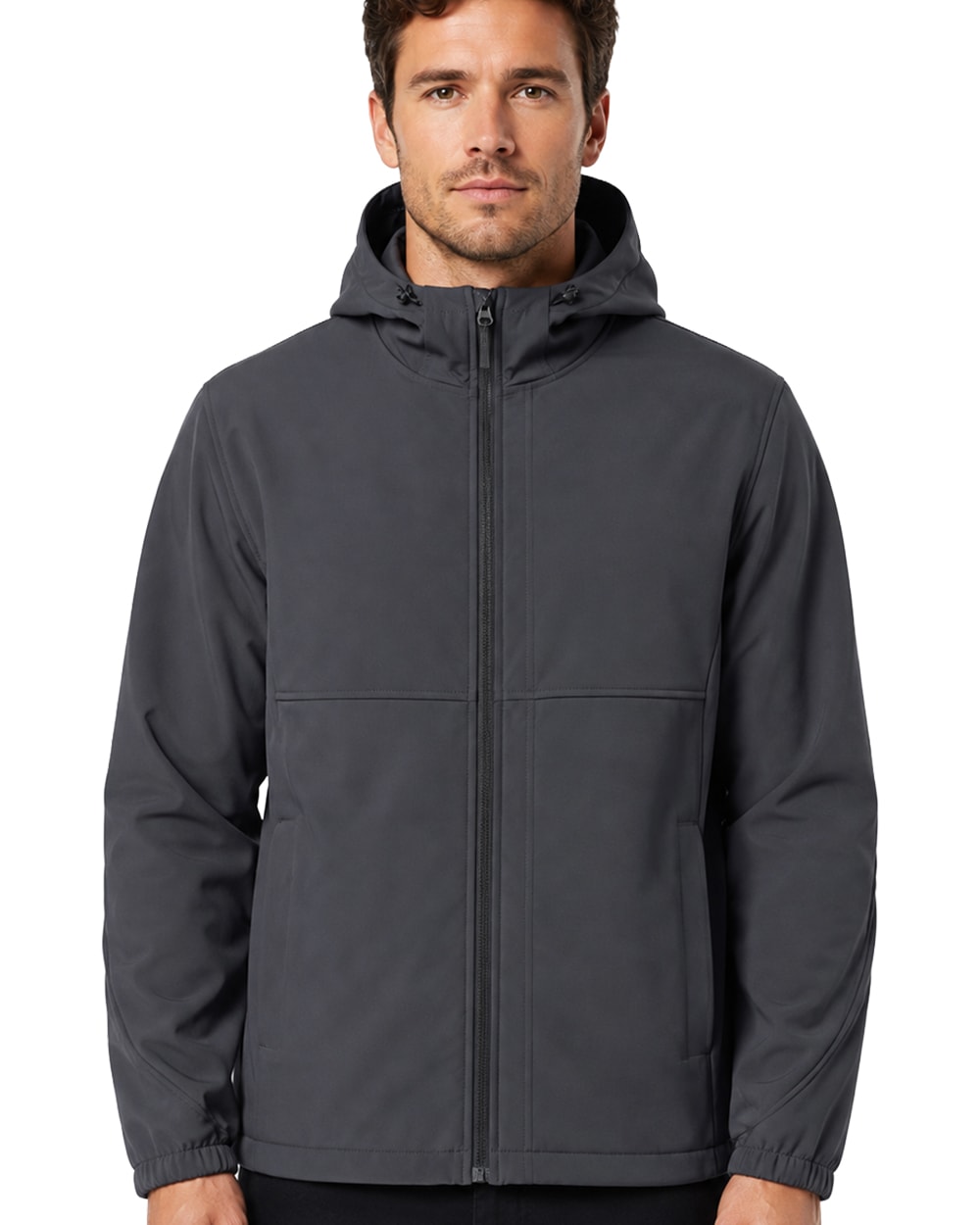 Hombre Chamarra Softshell con Capucha #K04