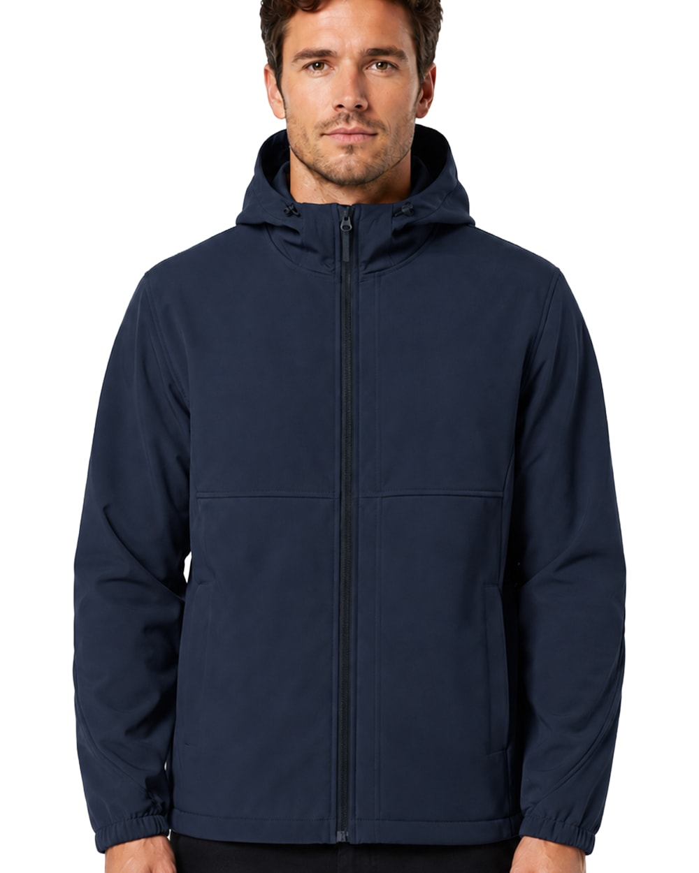 Hombre Chamarra Softshell con Capucha #K04