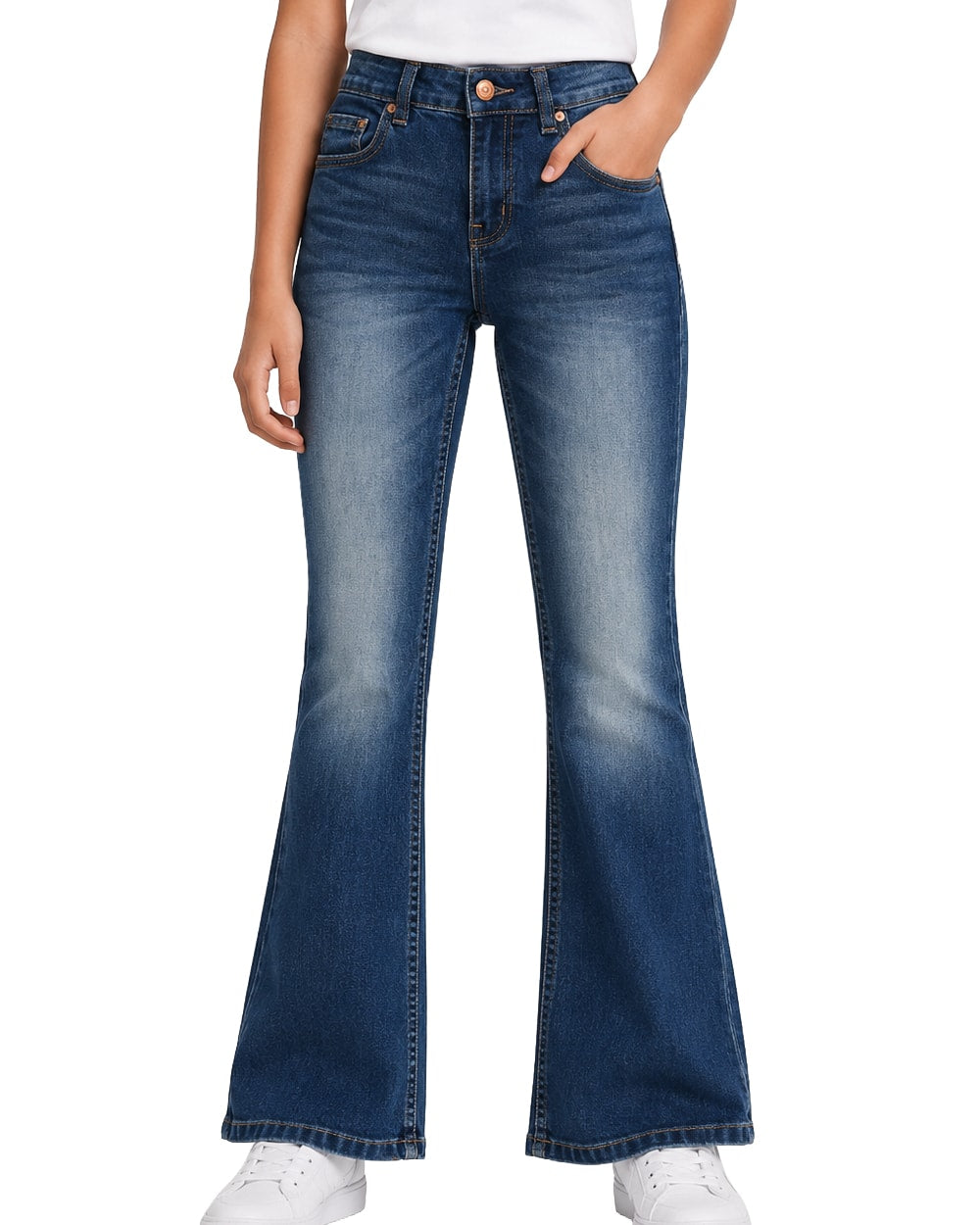 Niñas Jeans Skinny Deslavados #03