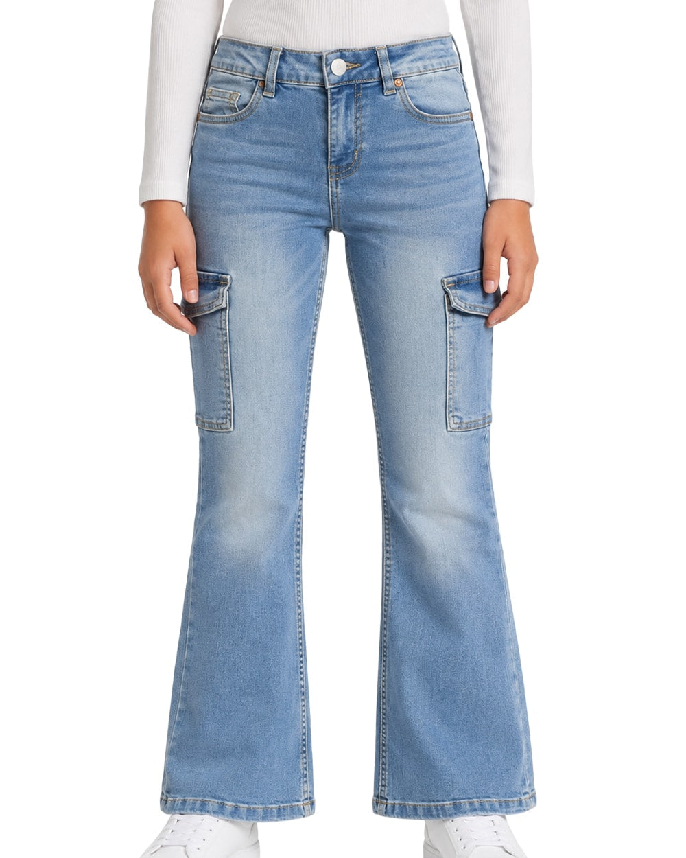 Niñas Jeans Skinny Deslavados #07