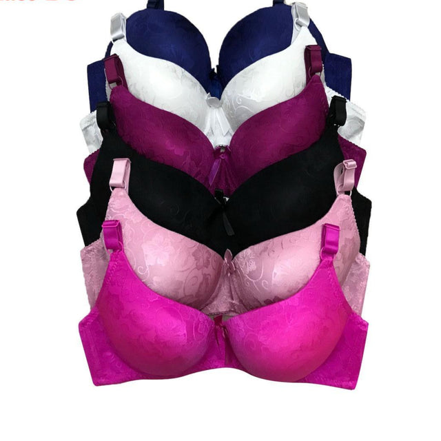 Brasier economico de 2 broches copa B y C liso  (24pcs)