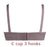 Brasier de 3 ganchos copa B y C liso (24pcs)