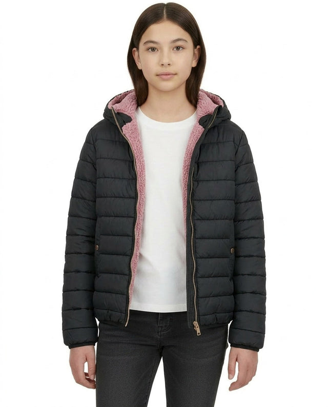 Niñas Chamarra Reversible con Forro de Sherpa #97