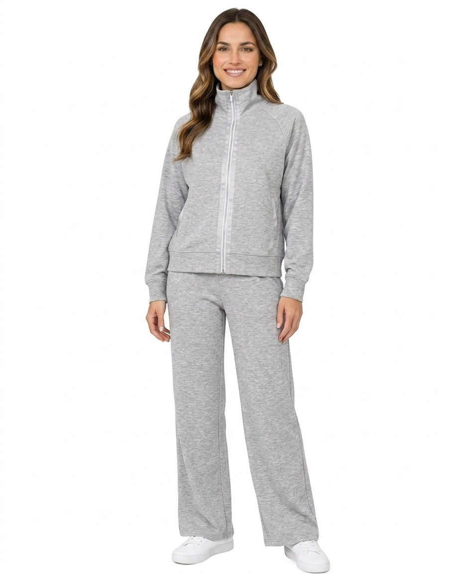2pc Modal Lounge Set with Satin Ribbon and PearlZipper