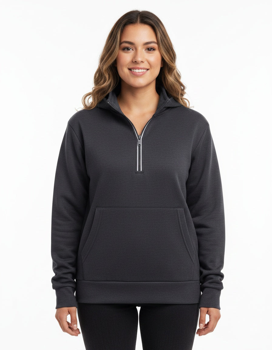 Sudadera con Capucha y Cierre 1/4 #09