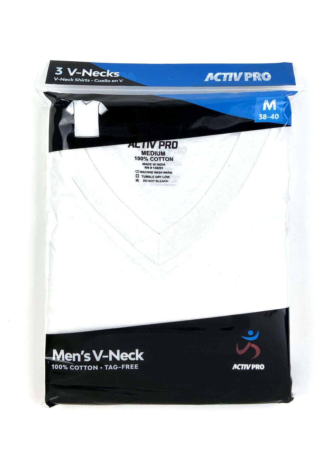 Men's White V-Neck Shirt (3-Pack)