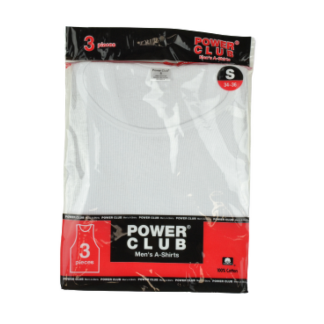 Camiseta Sin Mangas Blanco Power Club (Docena)