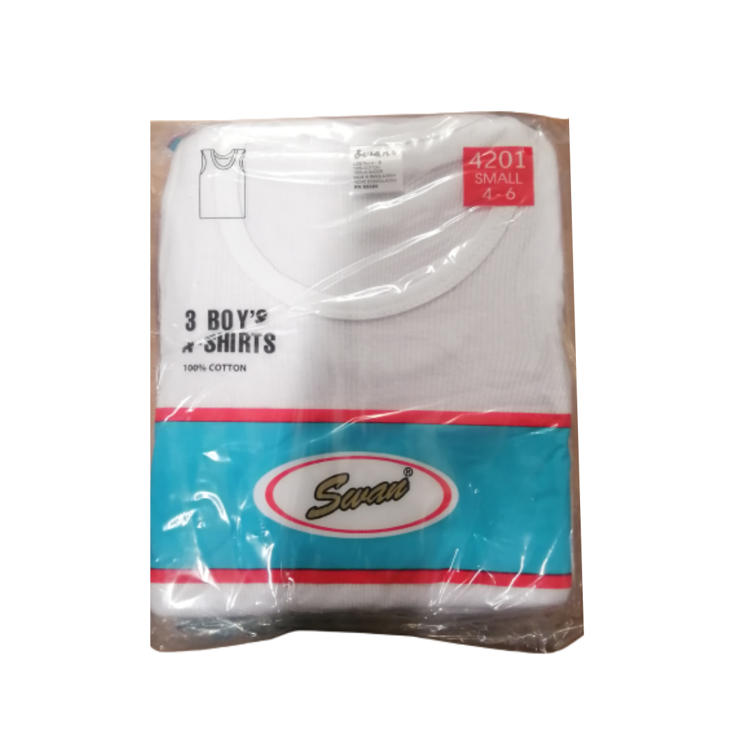 Playera de Resaque Blanca de  Niño SWAN (Docena)