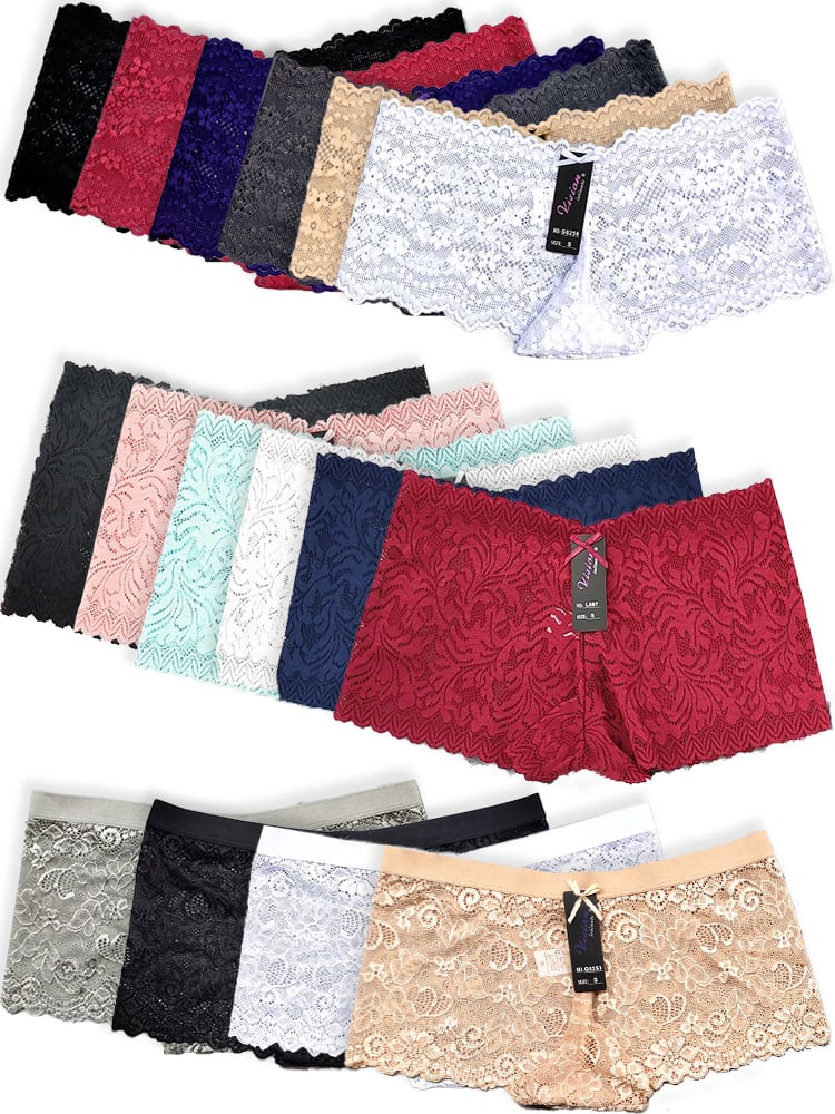 Bóxer de Encaje Talla Surtida (48 Piezas)