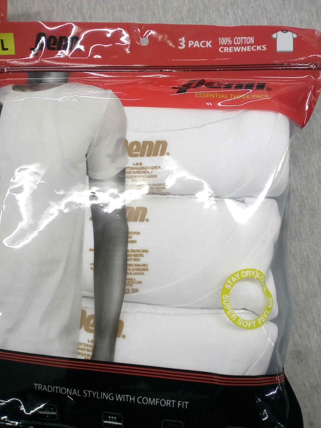 Camiseta V Blanca PENN (Docena)