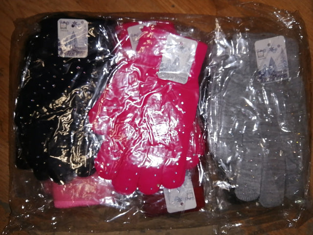 Guantes para Niña con Brillo (Docena)